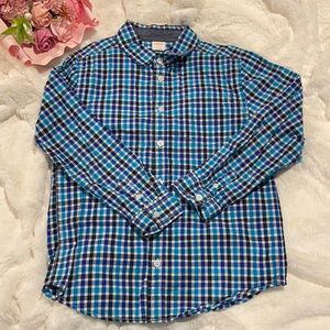 Boys Gymboree long sleeve plaid button down shirt